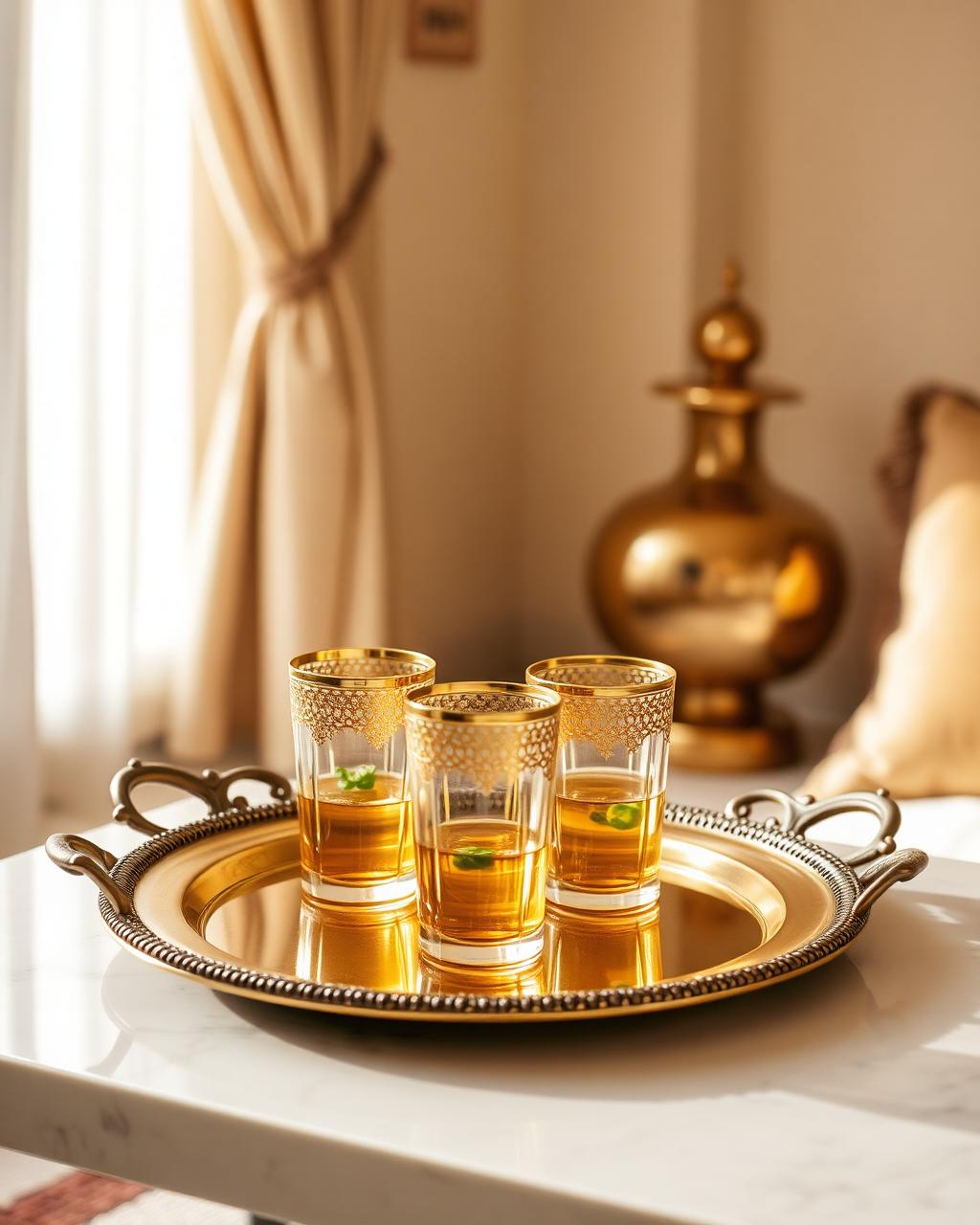 The pouring of tea
